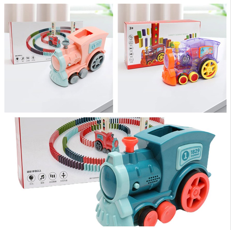 DominoTrain | Automatischer Domino Spielzeug Zug für Babies und Klein Kinder - KIIRA General Store