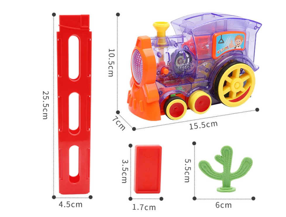 DominoTrain | Automatischer Domino Spielzeug Zug für Babies und Klein Kinder - KIIRA General Store