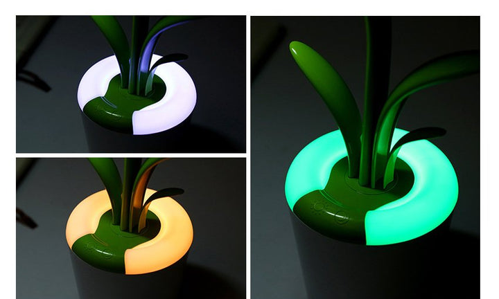 PhytoLux | Moderne LED Tischlampe Pflanzen Form 3 Level Kabellos Aufladbar - KIIRA General Store