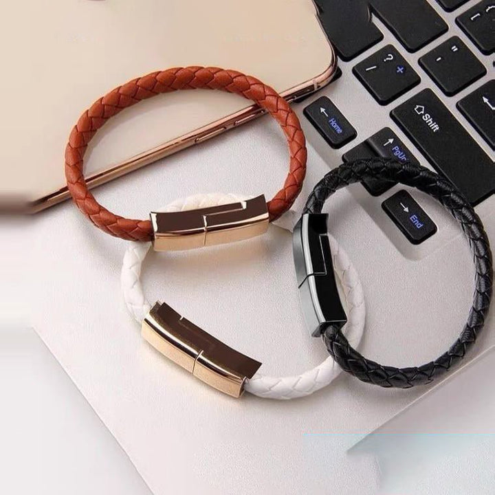 TechWrist | 2 in 1 Leder Armband Ladekabel Schmuck Android oder iPhone - KIIRA General Store