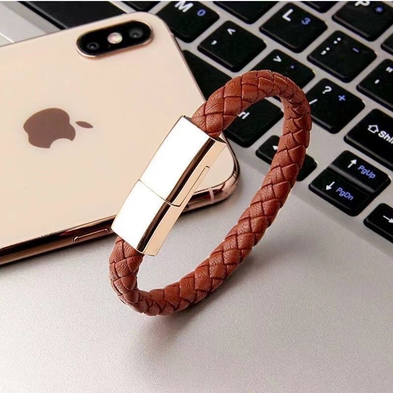 TechWrist | 2 in 1 Leder Armband Ladekabel Schmuck Android oder iPhone - KIIRA General Store