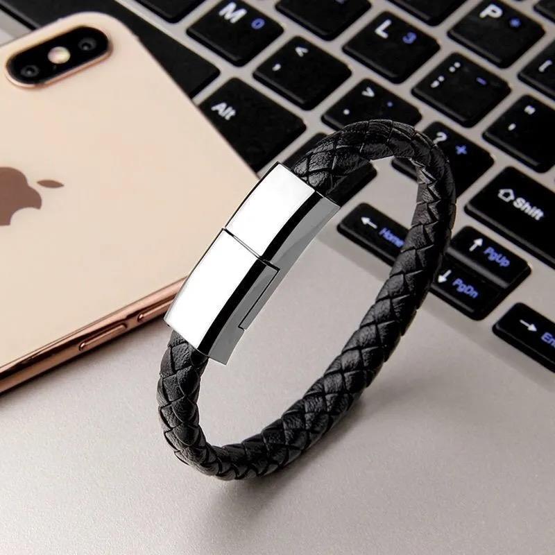 TechWrist | 2 in 1 Leder Armband Ladekabel Schmuck Android oder iPhone - KIIRA General Store